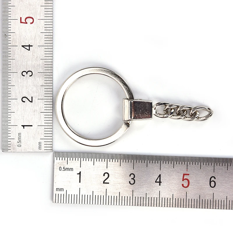 10 шт брелок полированный круглый Сплит металлический DIY кольцо короткая цепочка