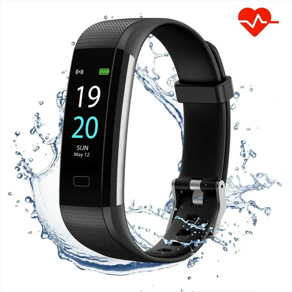 

Smart Watch Heart Rate Tracker Bracelet Fitness Blood Pressure Waterproof Band