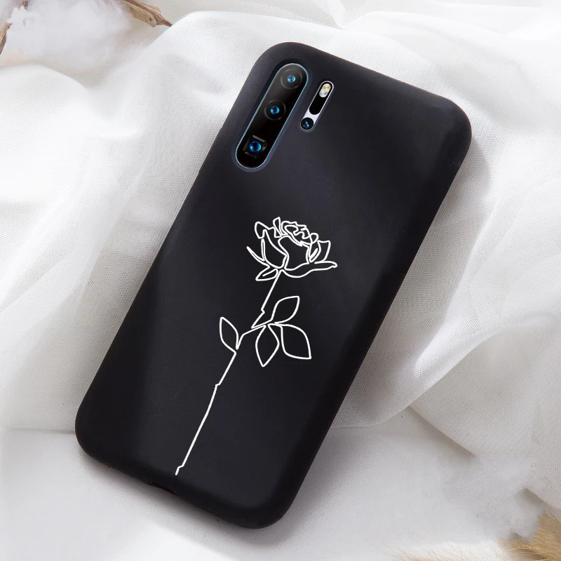 02 Мягкий матовый чехол из ТПУ с узором для huawei P20 P20Lite P20Pro Honor10, чехол с мультяшным сердечком, задняя крышка для Huwei Honor 20 P30Lite - Цвет: 02