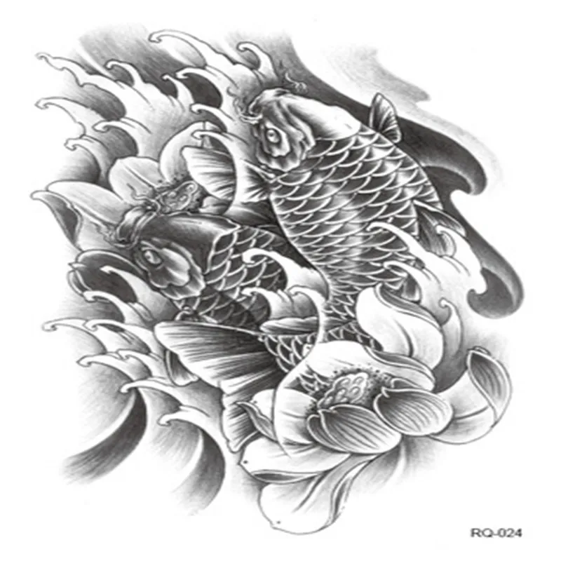 1 предмет Новинка Зеленый цвет Карп Водонепроницаемый временый боди арт рукоятки