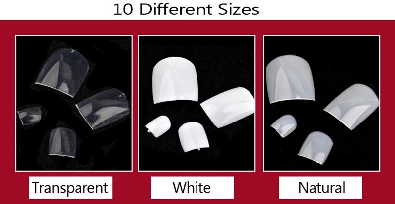 

500Pcs False Fake Artificial Toe Nails Tips French Foot Tips Acrylic Professional Nail Art Decor Full Cover Toenails Manicure