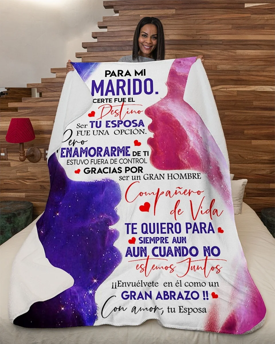 Мужское Флисовое одеяло с надписью TU ESPOSA