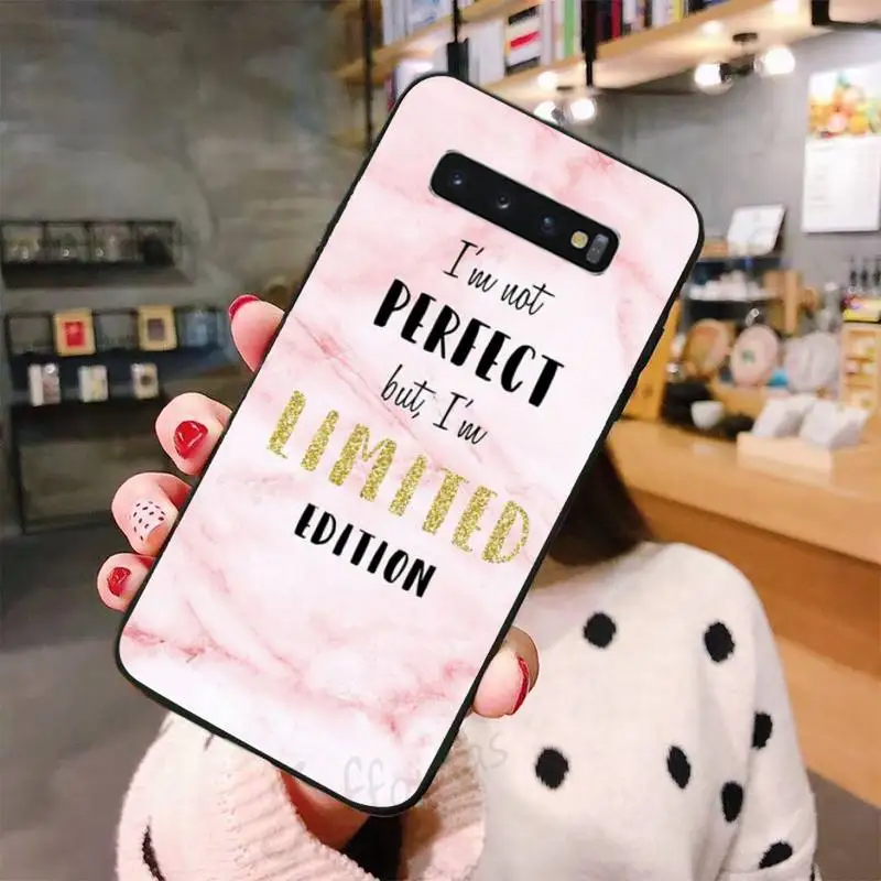 

Pink marble text Phone Cases For Samsung A50 A51 A71 A20E A20S S10 S20 S21 S30 Plus ultra 5G M11 funda shell