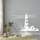 Настенная Наклейка с изображением маяков, морского океана, домашний декор, наклейка для гостиной, съемные Настенные обои CX559