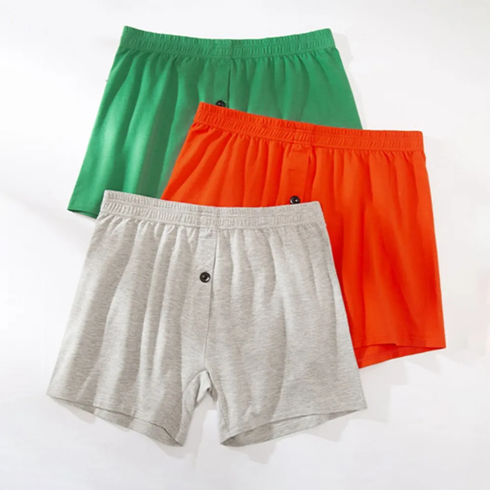 

Men Cotton Boxer Large Size Man Underwear With Button Homme Plus Size Underpants Breathbale Shorts Male U Convex Pouch Panties
