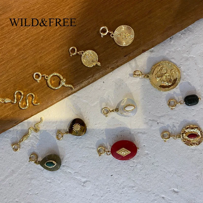 Цепочка с подвеской в виде змеи сделай сам ожерелье из сплава натуральным камнем