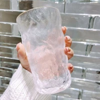 glacier pattern glass water cup household water glass beverage beer glass juice glass heat resistant cup