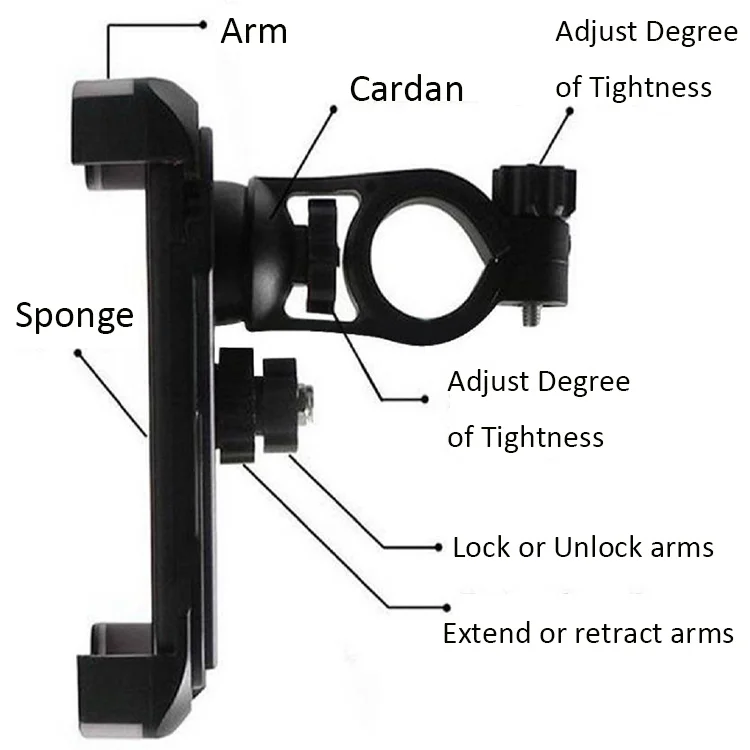Высокое качество Универсальный велосипед смартфон держатель для гольф