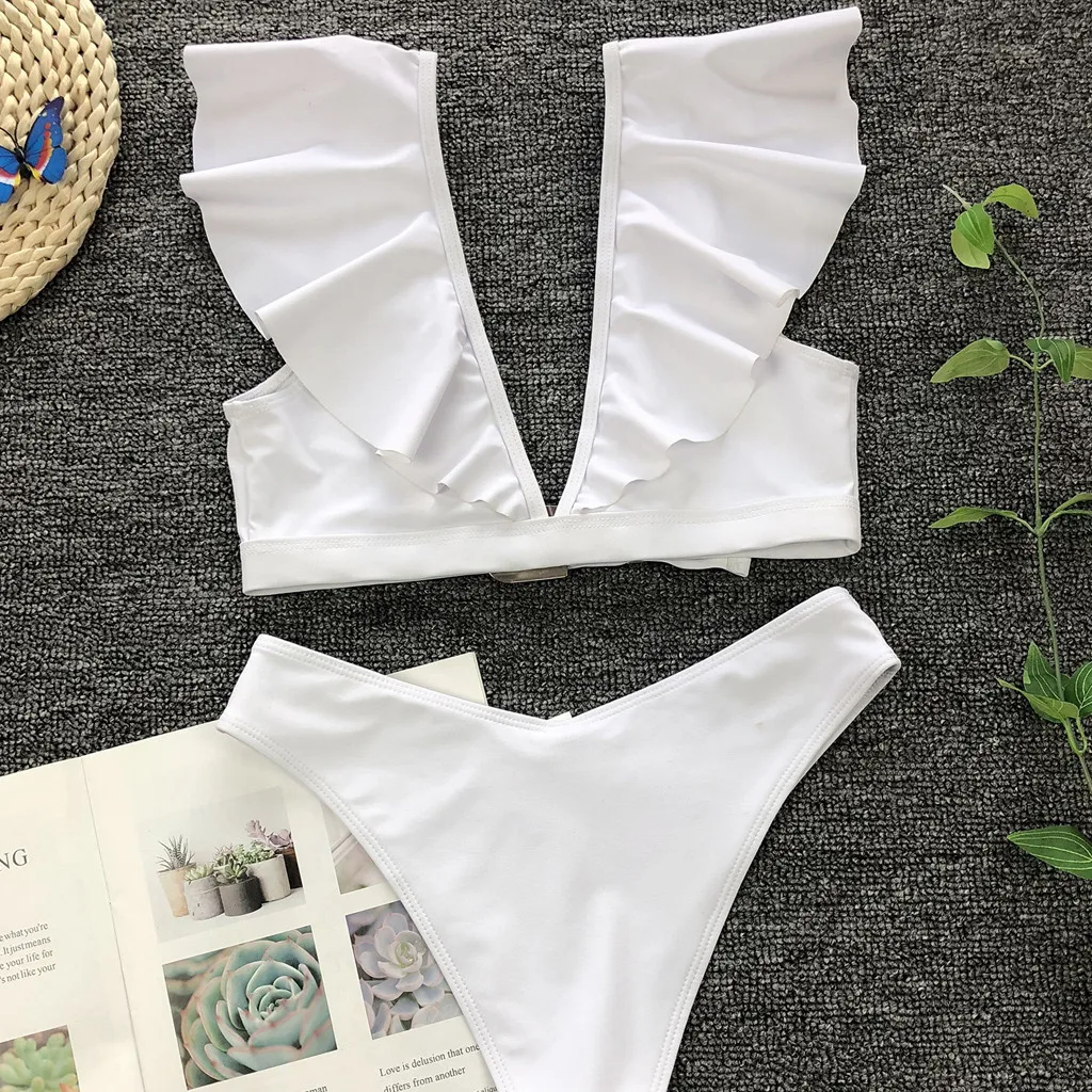 Бикини 2020 женские купальные костюмы женский сексуальный V-образный вырез пуш-ап