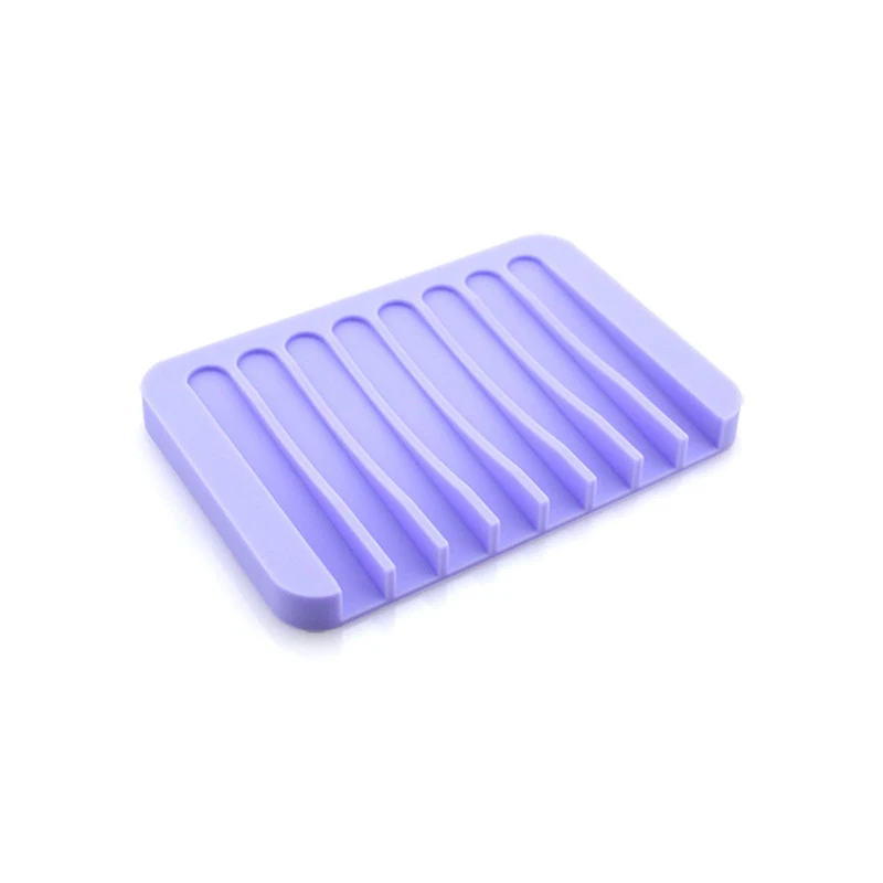 

New Hot Reusable Eco-friendly Silicone Bathroom Soap Dish Plate Holder Tray Storage Case