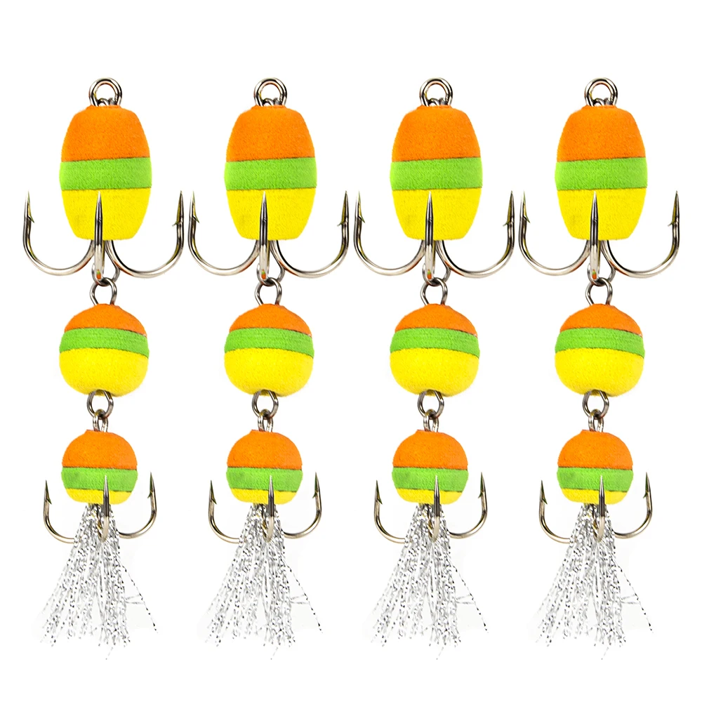 4 шт. рыболовный крючок мягкая рыболовная приманка воблер для басов карпа