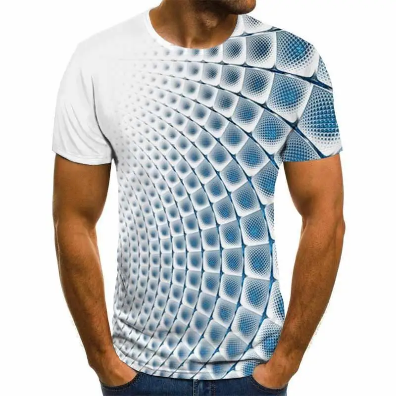 

Летняя Трехмерная 3D футболка с вихревым изображением для мужчин и женщин, модная 3D футболка, Милая футболка с коротким рукавом в стиле Харад...