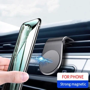 magnetic 360 metal car phone holder stand gps mount holder l type air vent clip phone stand for iphone 11 huawei xiaomi samsung free global shipping