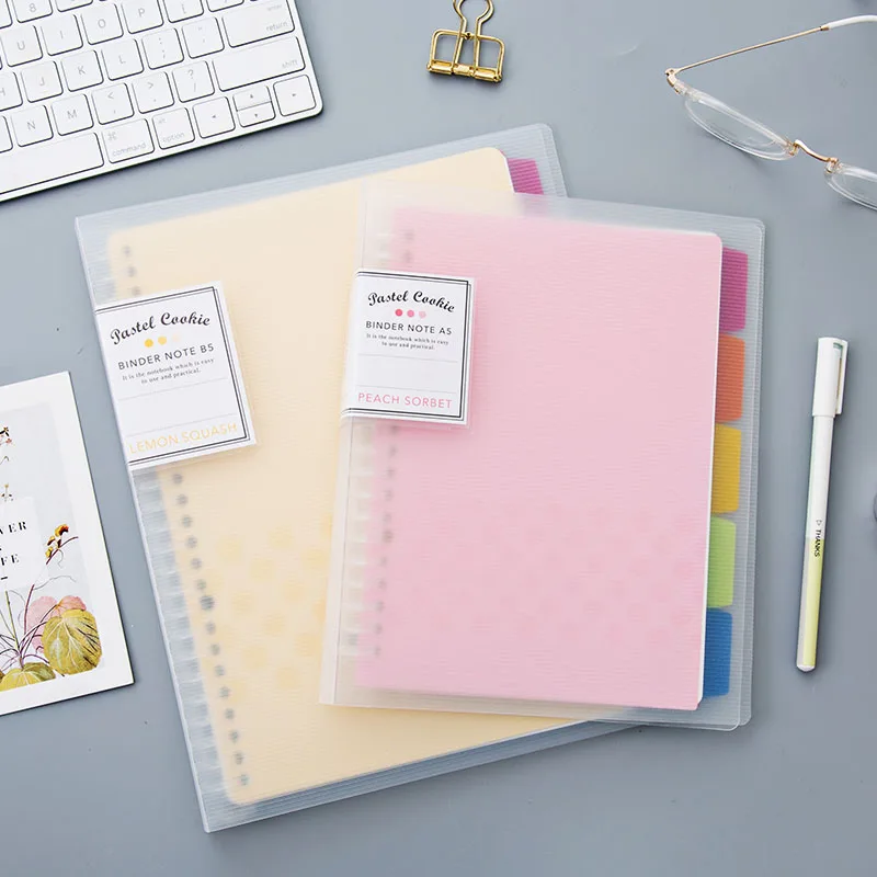

A5 B5 loose-leaf detachable creative stationery coil notebook shell removable core multiple colour choose school office supply