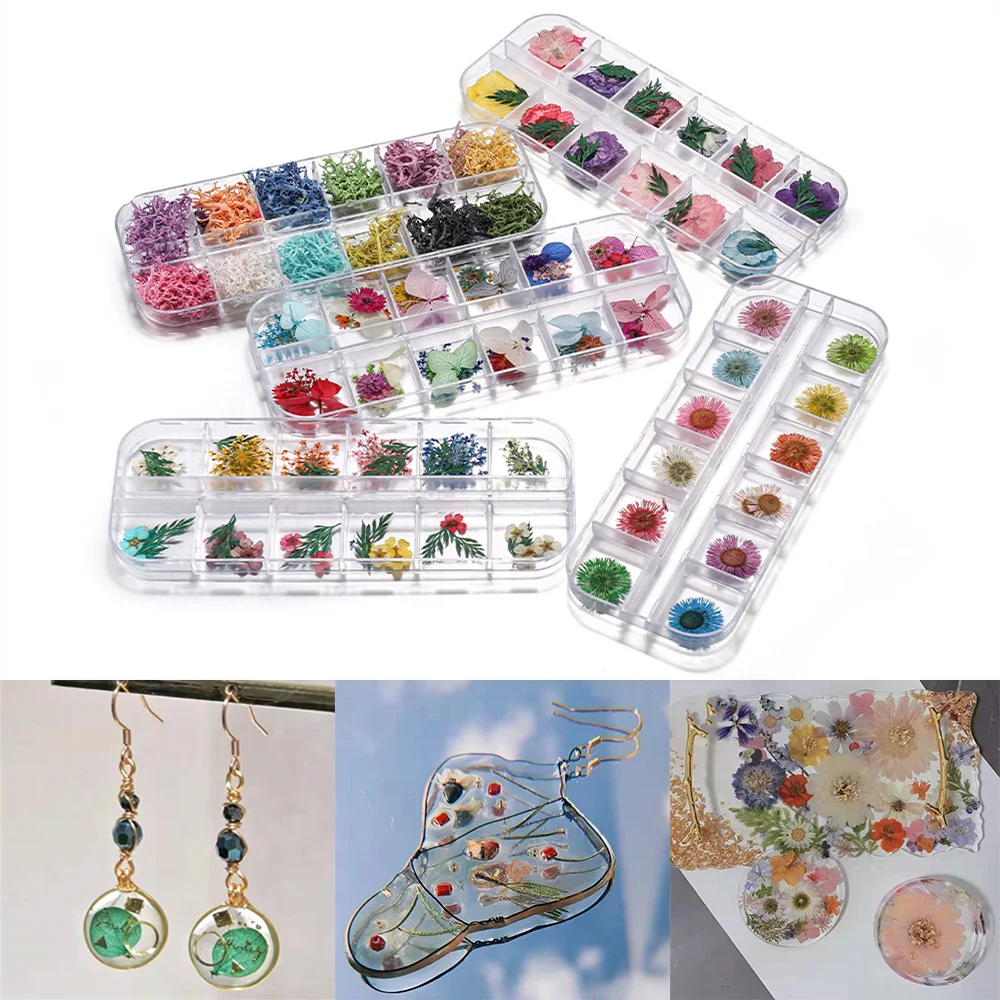 

1 Box Dried Flowers Dry Plants for Rsein Mold Fillings Epoxy Resin Pendant Necklace Jewelry Making Craft DIY Nail Art Decoration