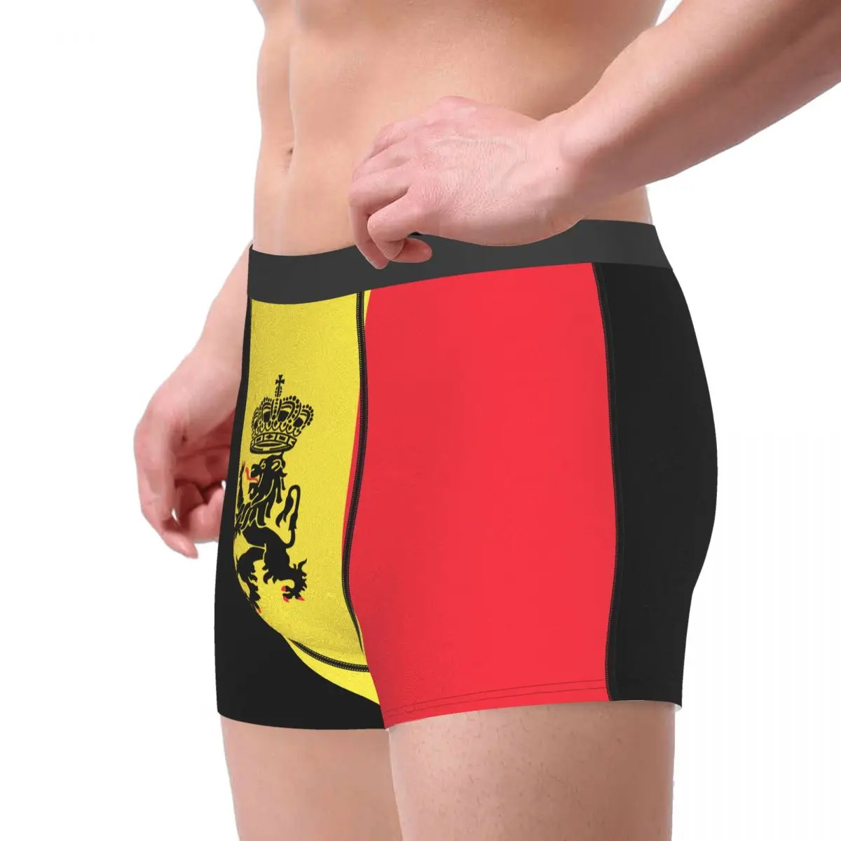 Government Ensign Of Belgium Men's Boxer Briefs Belgian Humor Graphic Men's boxer leggings