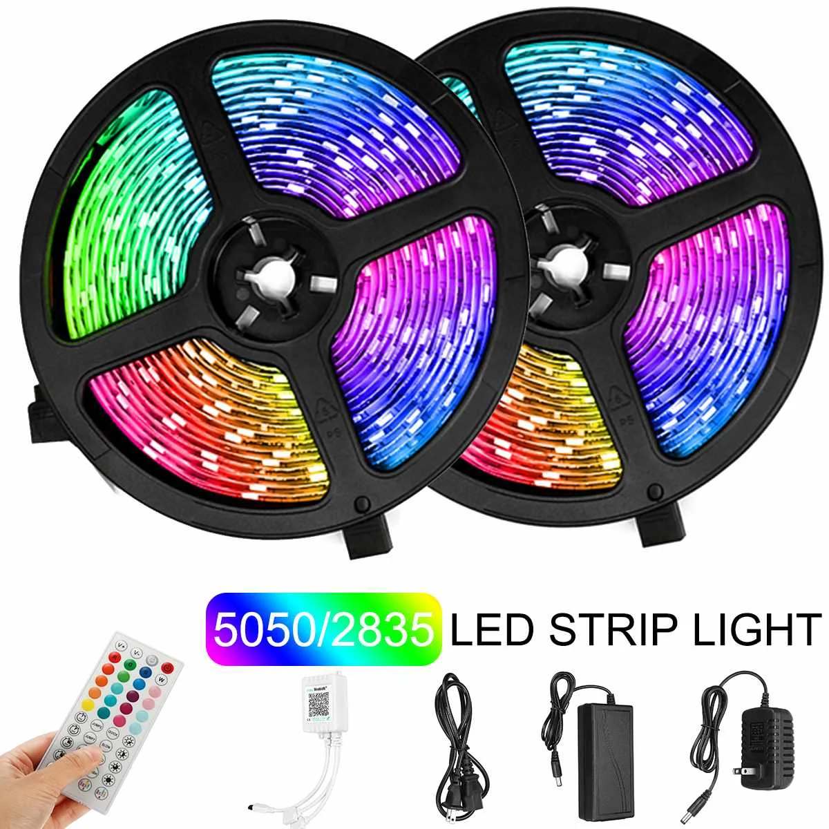 

Светодиодная водонепроницаемая лента RGB 5050 с поддержкой Bluetooth, 32,8 футов