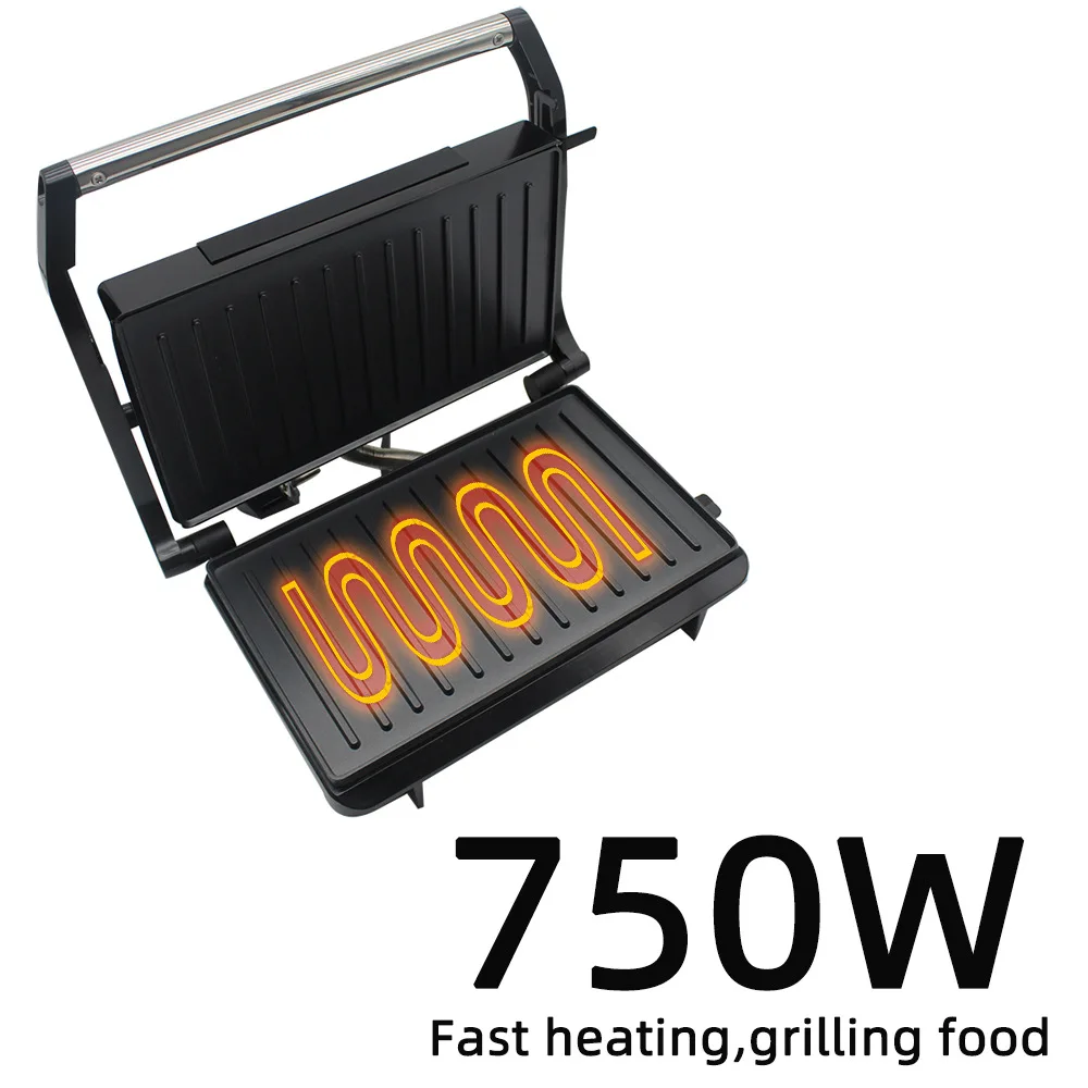 

750W Electric Grills Barbecue Machine BBQ Griddle Hotplate Kitchen Appliances Smokeless Steak Meat Cooking Bake Pan Grill-oven