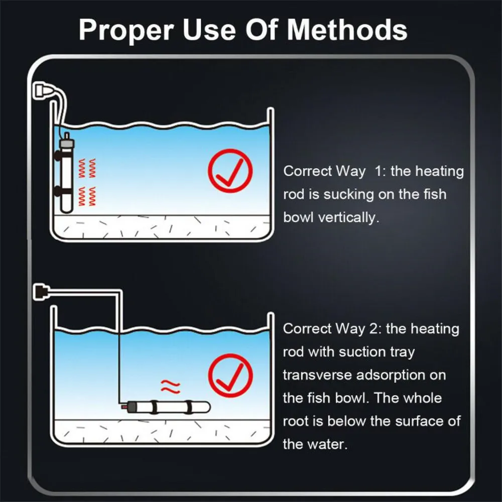 Погружной аквариумный автоматический нагревательный стержень с постоянной