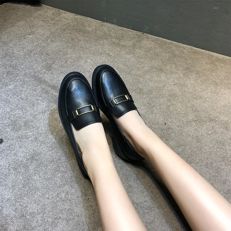 Женские офисные удобные лоферы на низком каблуке Женская повседневная обувь с