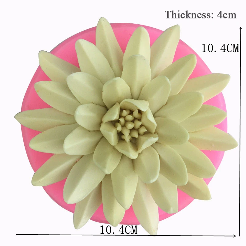 3D силиконовая форма для мыла с большими цветами мастики формы булочки украшение