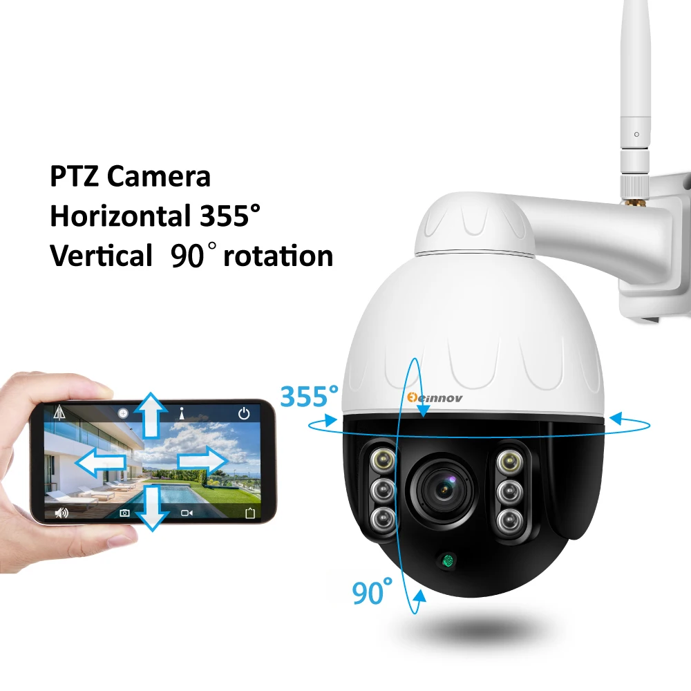 

5MP PTZ 360 5X Optical Zoom HD IP Video Surveillance Camera Wifi Wireless Security Home Outdoor CCTV P2P Night Vision CamhiPro