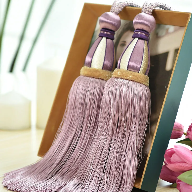 Аксессуары для занавесок с кисточкой серые ремни держатель штор завязки синие