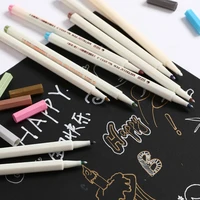 18 colorsbox metallic markers set brush pens painting drawing watercolor pen black pape maries manga art supplies for artist