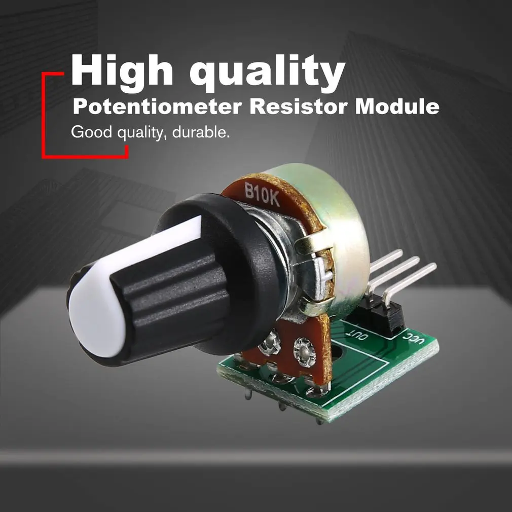 10K Ohm Potentiometer Module Resistor 3 Pin Linear Taper Rotary for Arduino with Cap | Инструменты