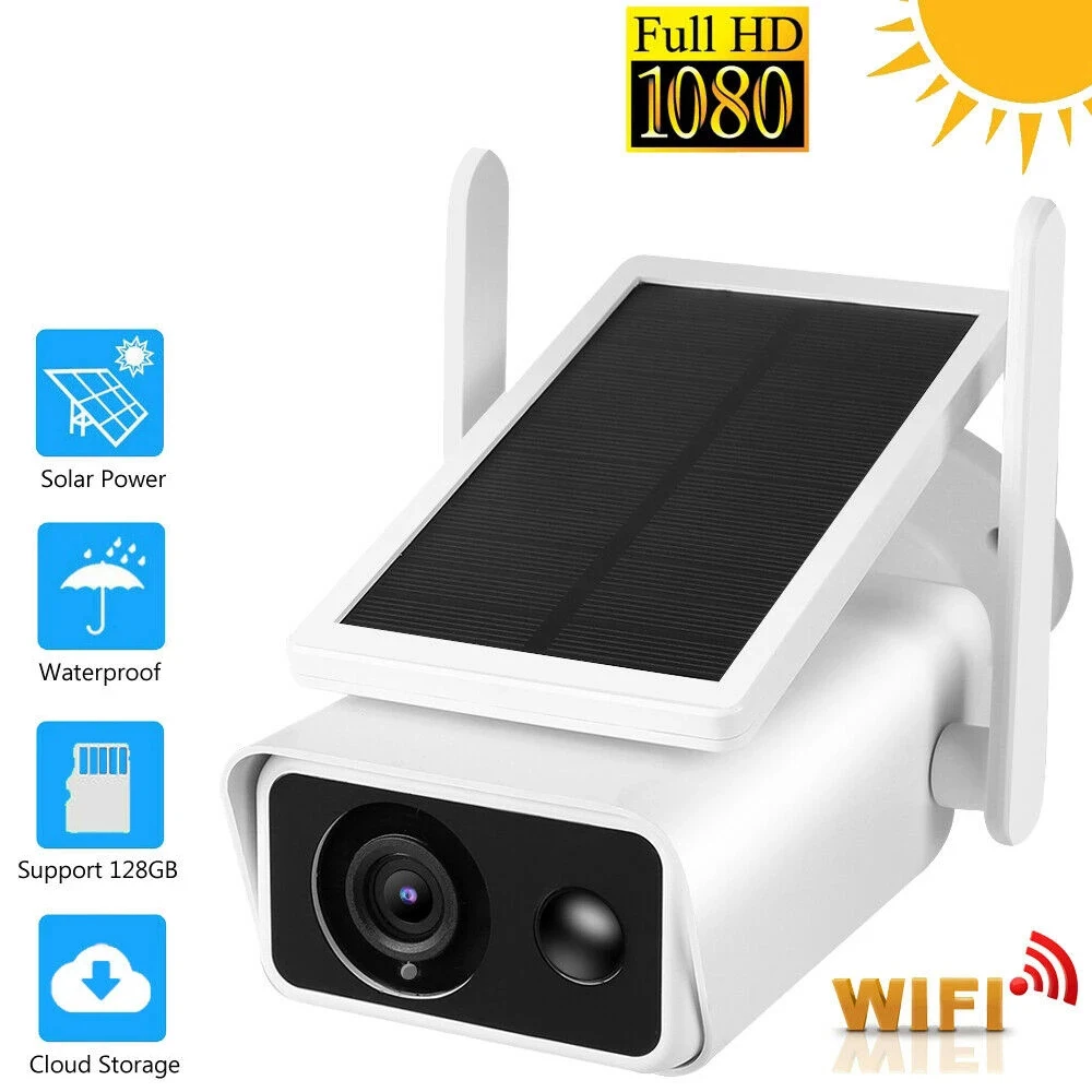 

Беспроводная IP-камера видеонаблюдения с солнечной панелью, Wi-Fi, 1080P