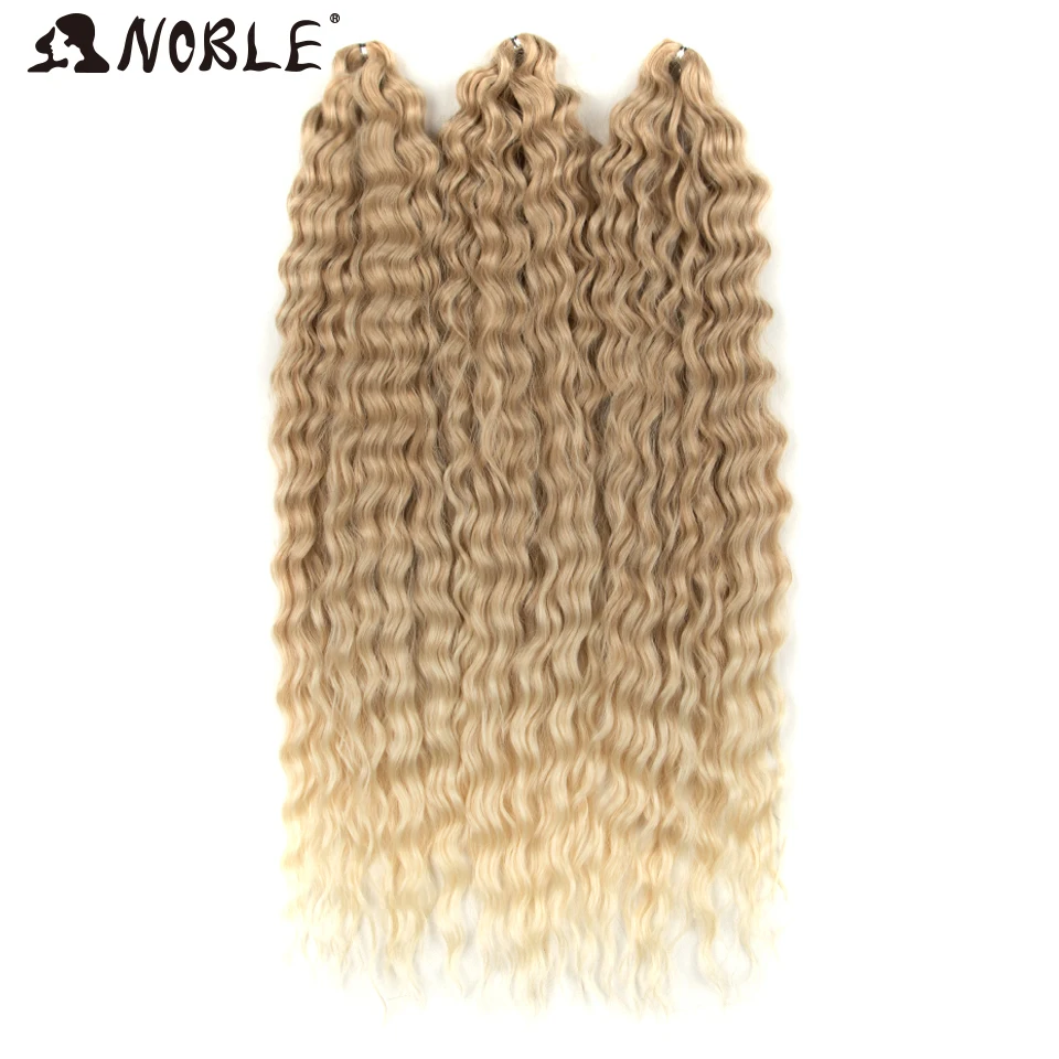 

Noble Water Wave Crochet Hair 30 Inch Deep Wave Twist Hair Synthetic Goddess Braids Hair Wavy Ombre Blonde Hair Extension