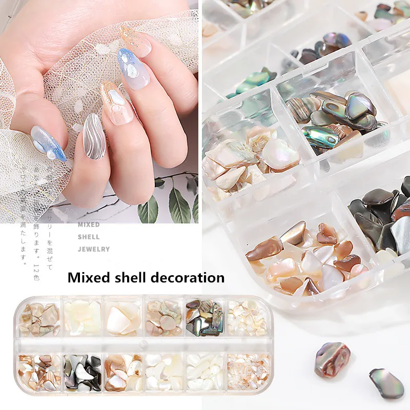 12 цветов смешанный корпус для ногтей украшения Длинная тонкая коробка тонкий из