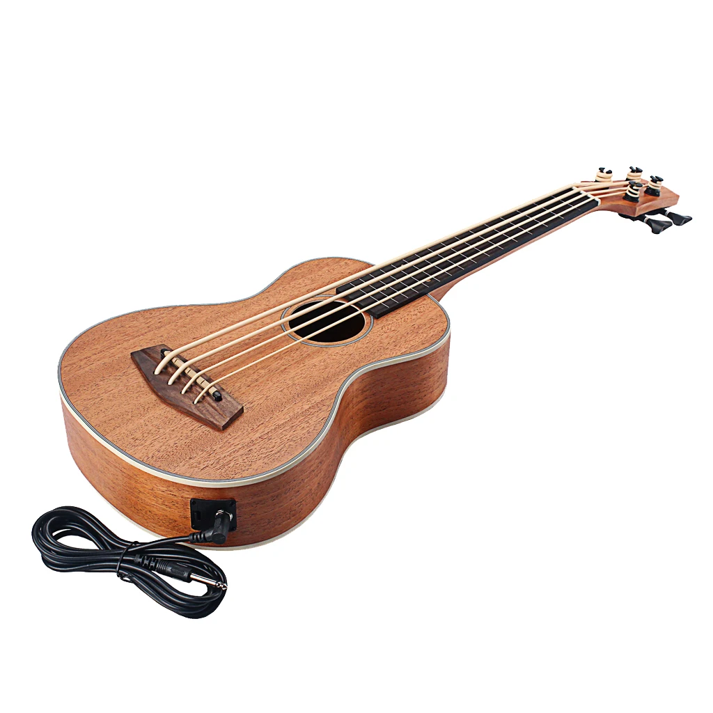Палисандр 30 дюймов баритон Ukelele 4 струнная гитара электрический бас для