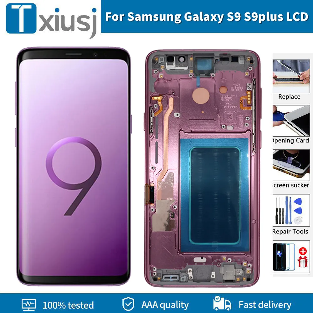 Pantalla LCD Super Amoled para Samsung Galaxy S9, digitalizador t&aacute;ctil G960F, piezas de repuesto-0