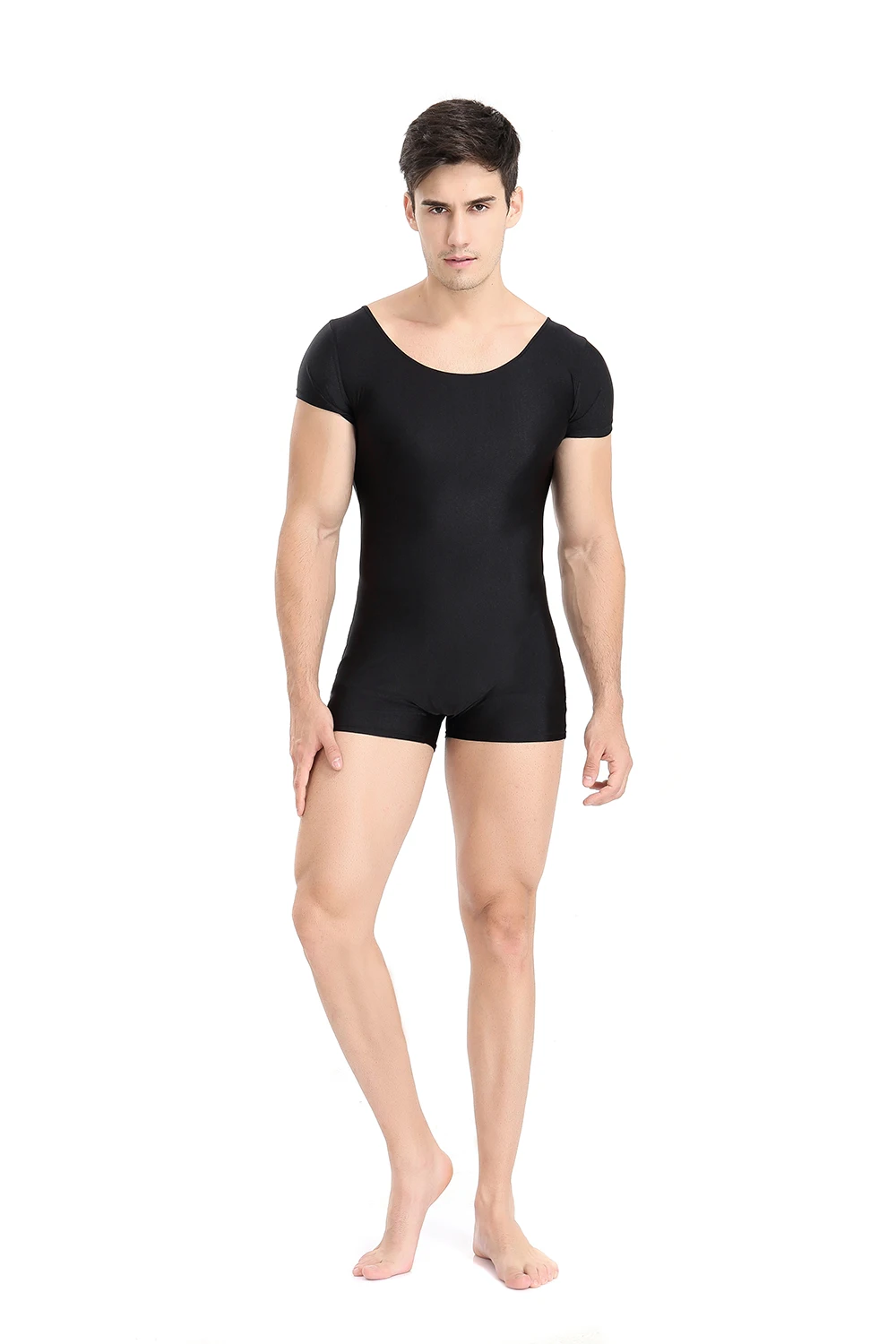 Мужские эластичные балетные костюмы из лайкры и спандекса Одежда для танцев