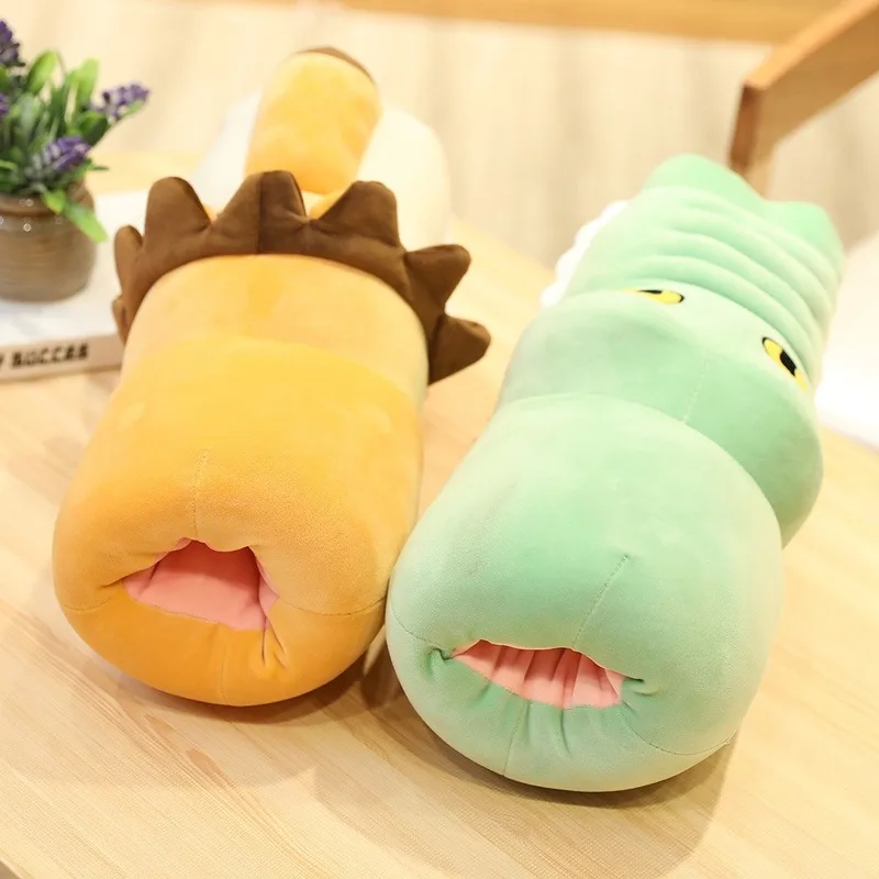 Креативная ручная кукла новый динозавр бегемот Лев длинные подушки забавная