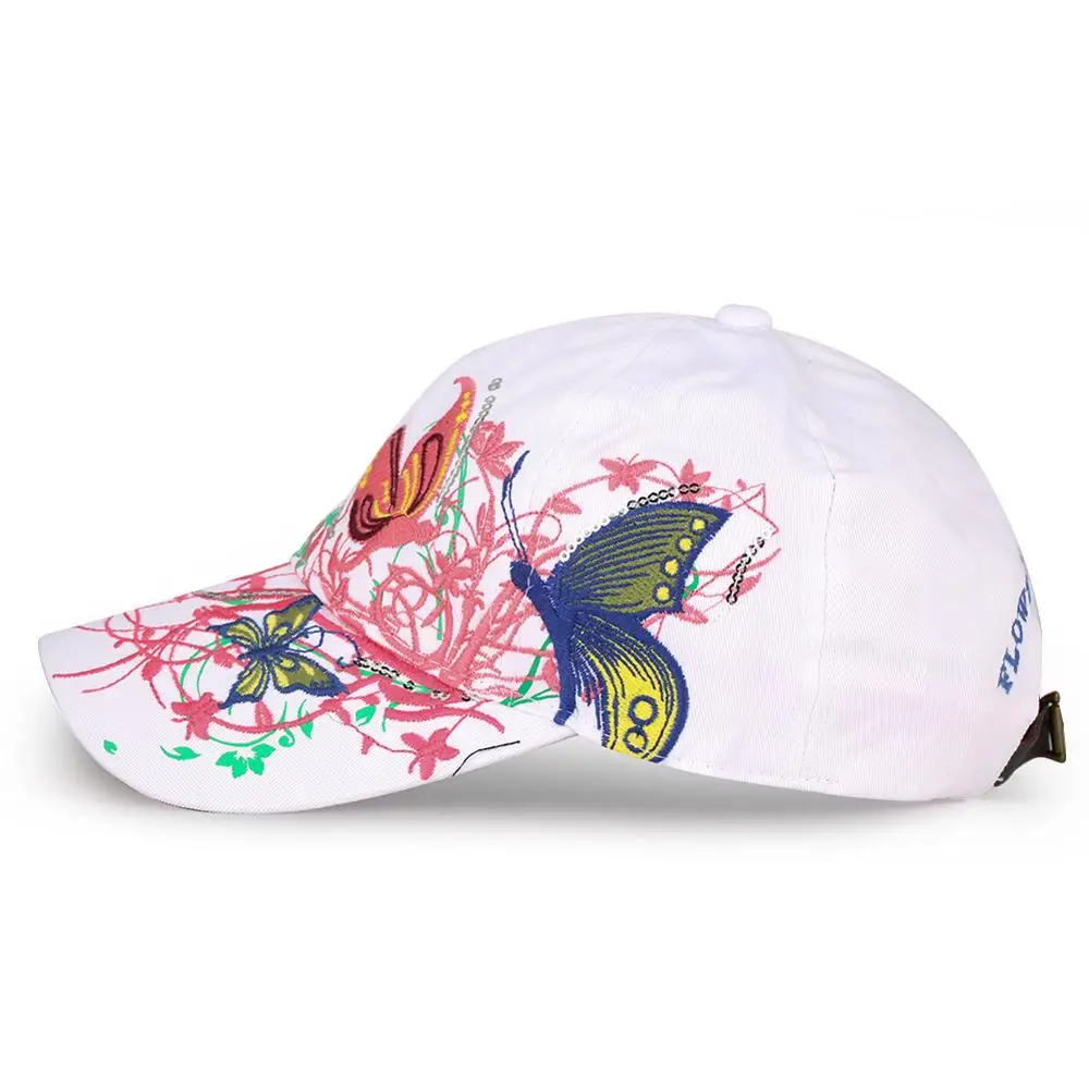 Snapback мужская шапка с вышивкой бабочки женская цветочная бейсбольная хип хоп