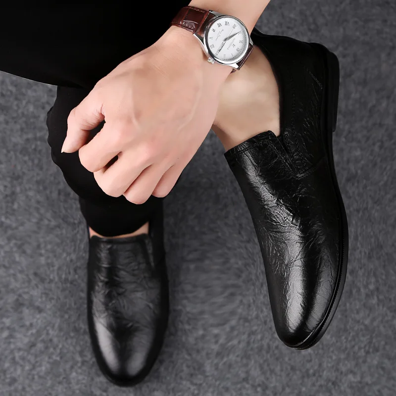 Модные лоферы кроссовки из натуральной кожи мужская повседневная обувь слипоны