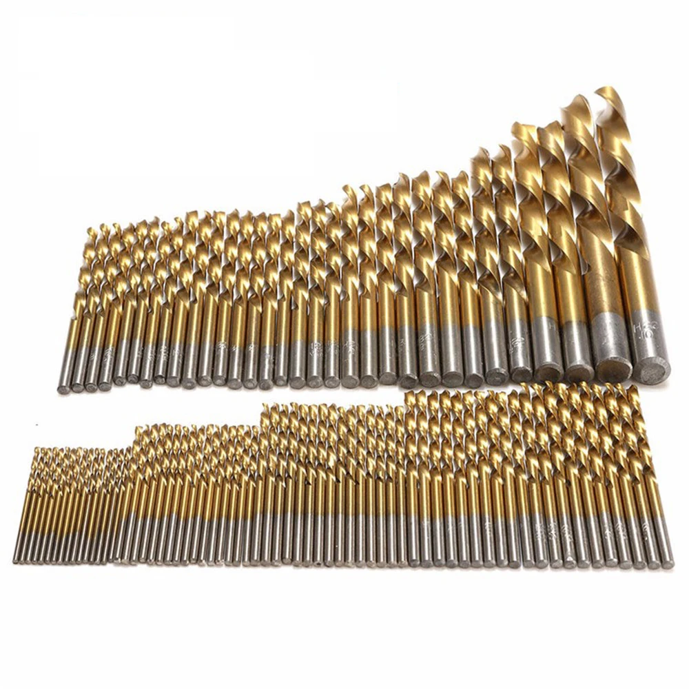 

99pcs/set Twist Drill Bit Set Saw Set HSS High Steel Titanium Coated Drill Woodworkin Tool 1.5-10mm For Cordless Screwdriver