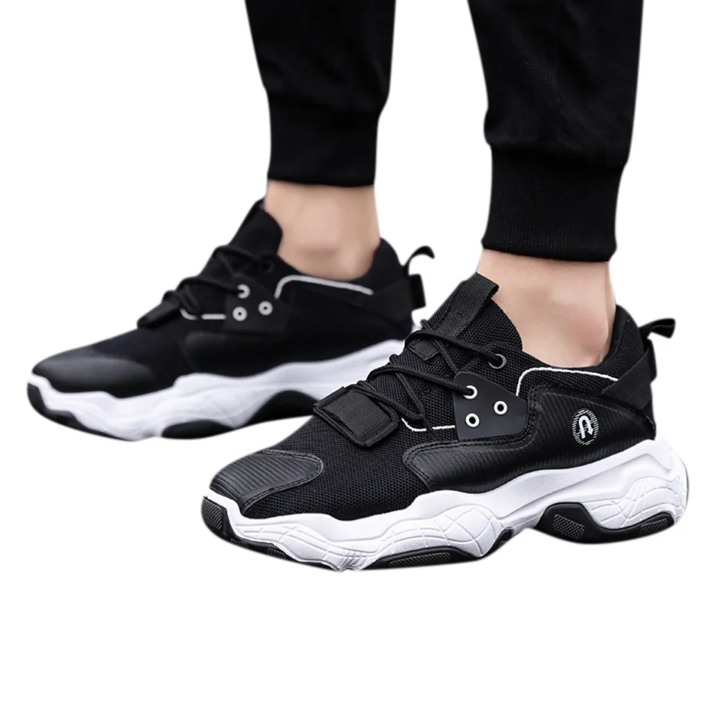 SAGACE новые мужские летающие тканевые кроссовки на платформе износостойкие