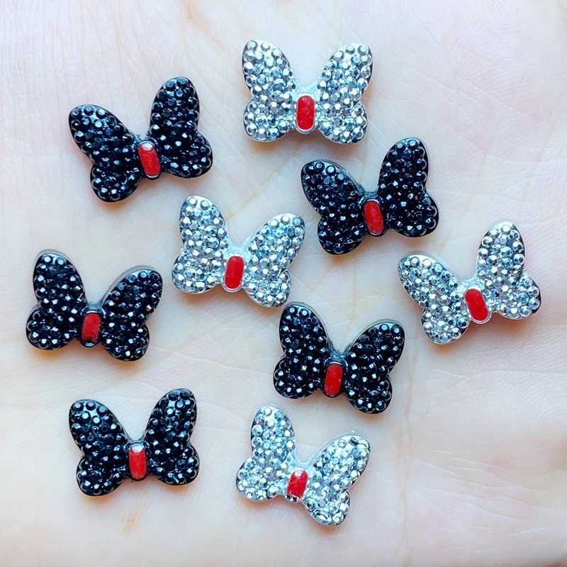 

40Pcs New Mini Cute Bow Flat Back Resin Kawaii Scrapbooking Fit PhoneShoes, bags Embellishments Diy Accessories K43