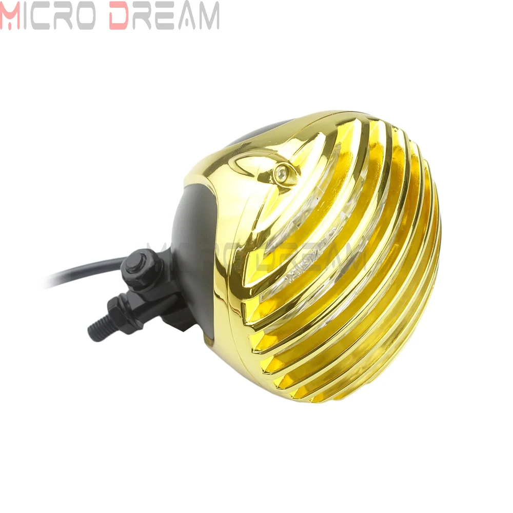 Мотоциклетные латунные зубчатый головной светильник в стиле ретро крышка гриля