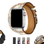 Ремешок URVOI для Apple Watch 7, 6, SE, 5, 4, 3, из натуральной кожи, удлиненный, 41, 45 мм, 2021