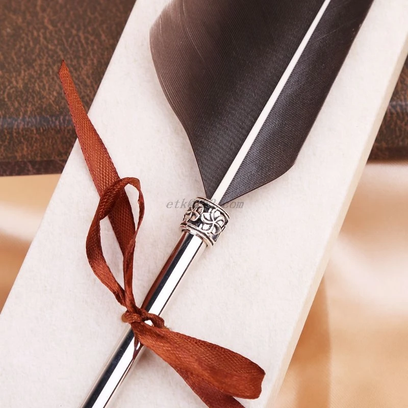 Винтажная ручка с гусиным пером для каллиграфии|Перьевые ручки| |