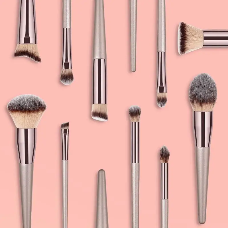 Набор кистей для макияжа цвета шампанского 1 шт. | Красота и здоровье