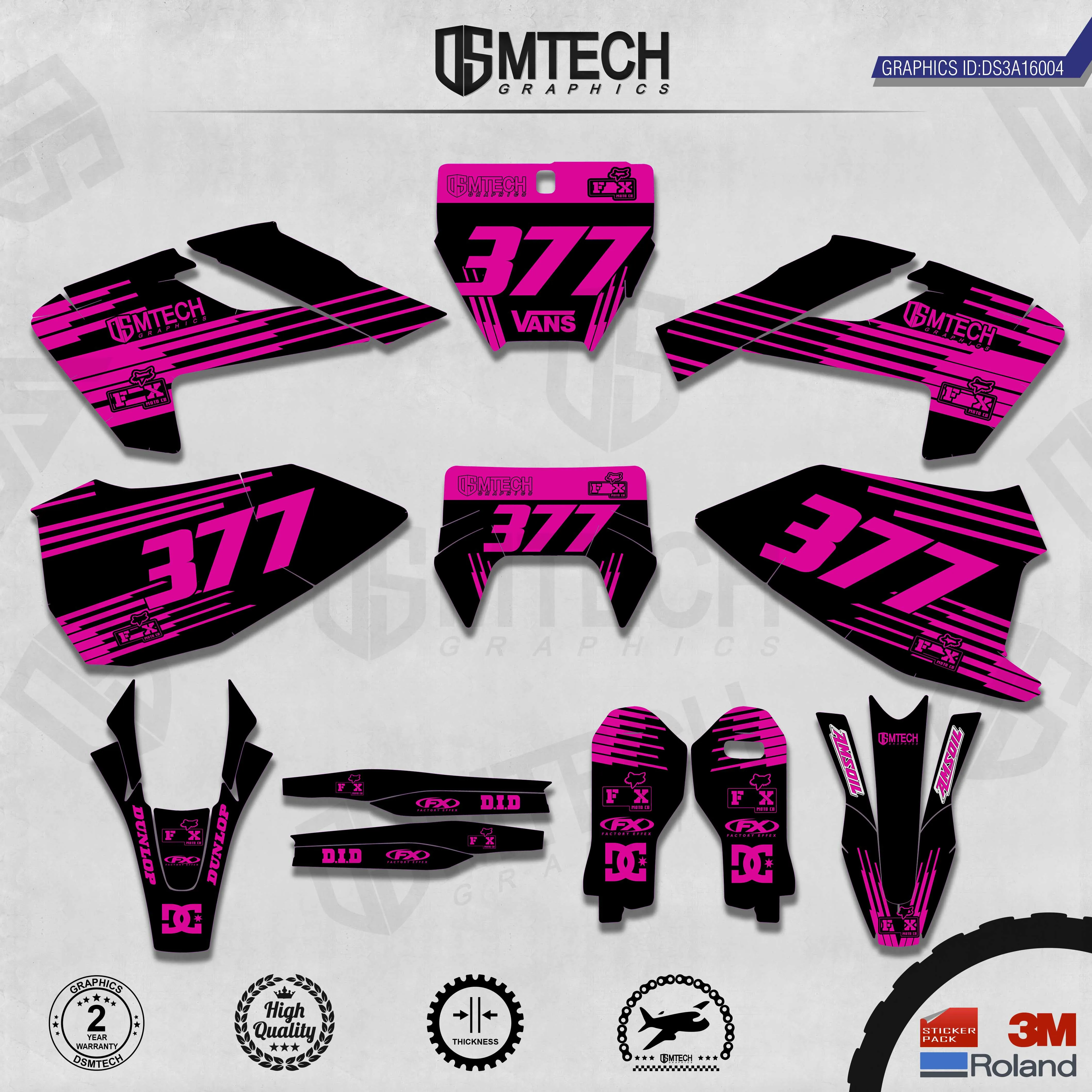 DSMTECH Customized Team Graphics Backgrounds Decals 3M Custom Stickers For TC FC TX FX FS 2016-2018  TE FE 2017-2019  004