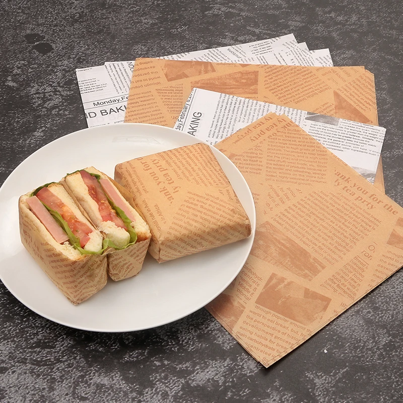 

Disposable BBQ Butcher Paper Kraft Greaseproof Burger Wrapping Butcher Paper Food Wrapping Tortillera Kitchen Accessories DK50BP