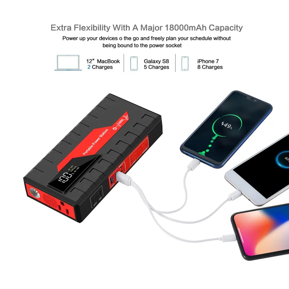 TC85S автомобильный стартер 12 В Power Bank портативное автомобильное зарядное