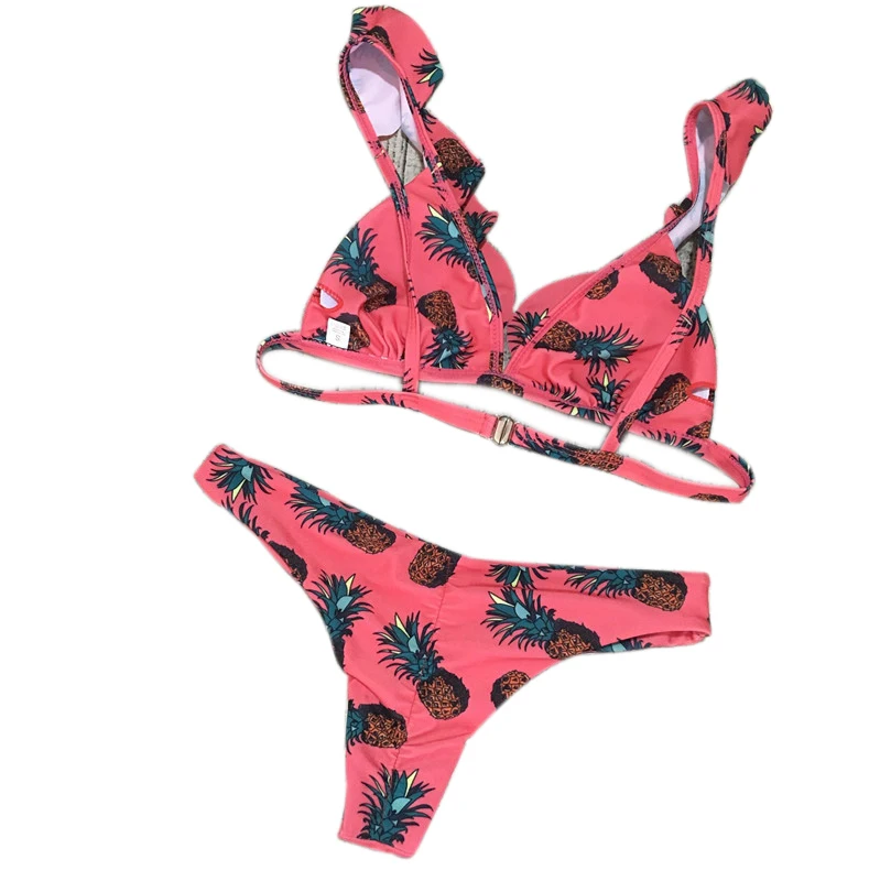 Женский купальник женский с цветочным принтом из двух частей сексуальный