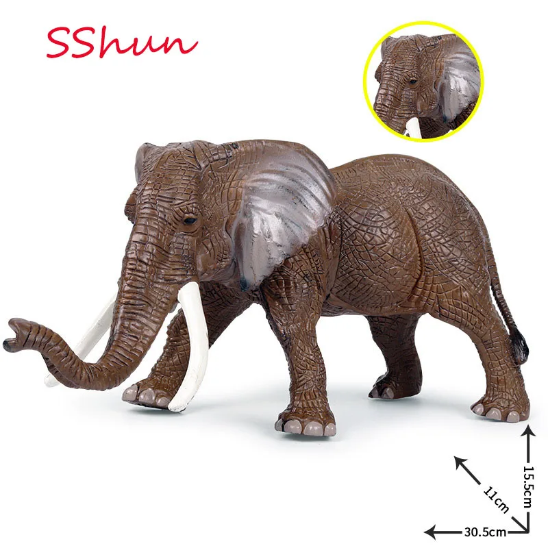 

Children simulation wild animal hollow elephant model African male elephant Zoo elephant Asian elephant Static model toy
